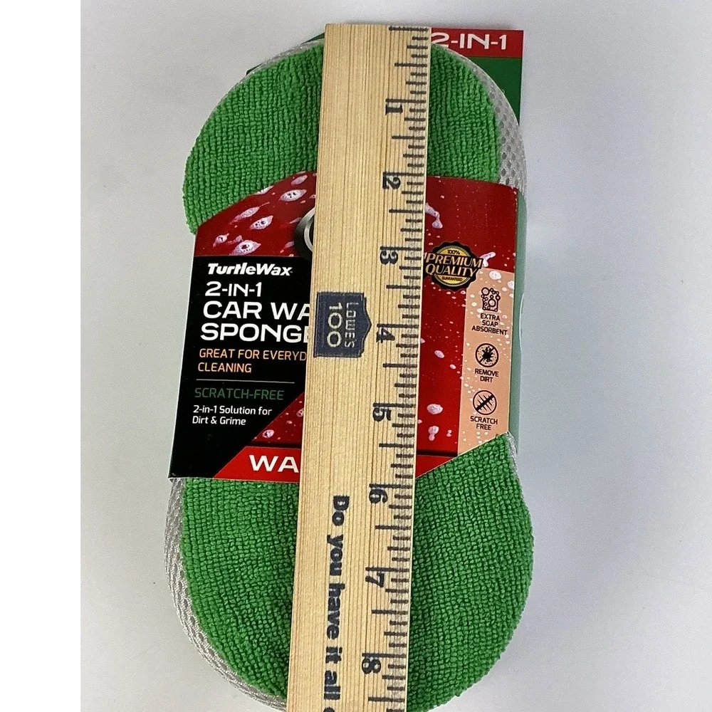 2 Turtle Wax‎ 2 in 1 Car Wash Sponge Great for Everyday Cleaning Scratch Free